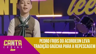Pedro Frois do Acordeon leva tradição gaúcha para a repescagem e se supera ao levantar 99 jurados