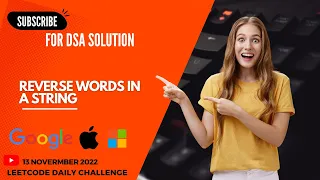 151 Reverse Words in a String DSA Leetcode Daily Challenge