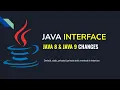 java interface changes in java9 default method static method private method in interface