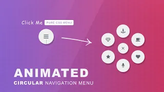 Animated Circular Navigation Menu using Html CSS Only Simple Radial Menu