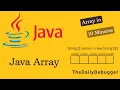 Array in Java Java Arrays Java Array For Beginners