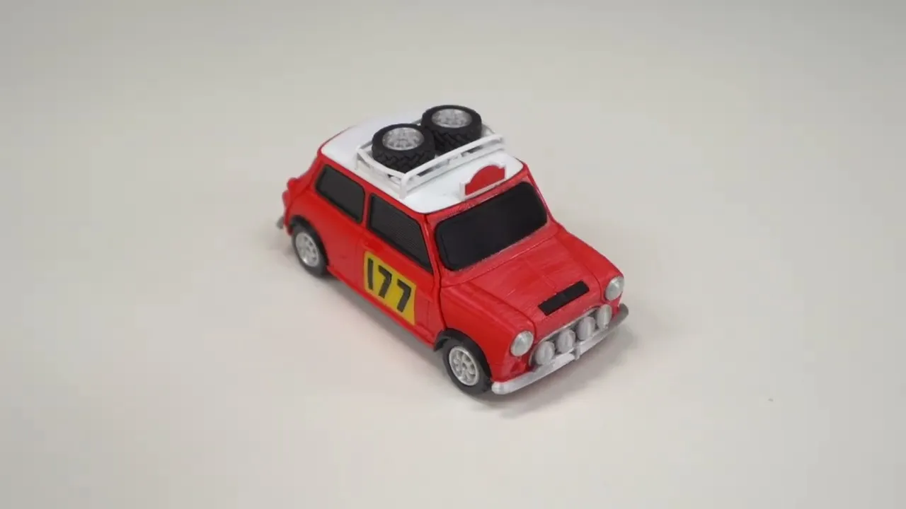 Foldable Morris Mini Cooper-S Rally