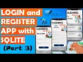 login and register app with SQLite in android studio 2023 part 3