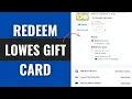 How To Redeem Lowes e-Gift Card Online Use Lowes e-Gift Card 2025