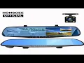 Download Lagu HONSOEE M100 Mirror Camera 4.3 Inch Dashcam Car Dvr FHD 1080P Dual Lens DVR Rearview Mirror Dash C