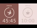 50/10 Pomodoro Timer with Brown Noise 🎧 4-Hour Study with Me for Deep Focus & ADHD ✨