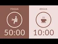 Pomodoro Timer with Brown Noise 4-Hour Study with Me for Deep Focus AD