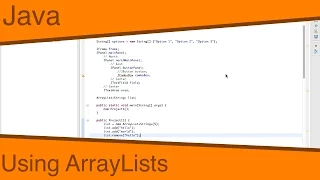 Java Ep25 - Using ArrayLists