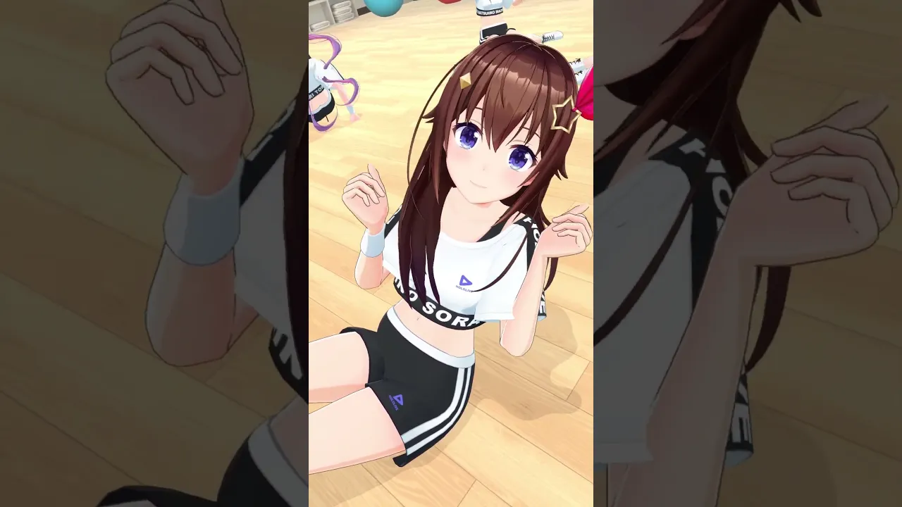 【ときのそら】レッスンの休憩中に突撃されたので決めポーズ！【#HoshimaticProject】