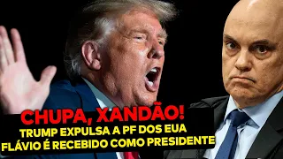 Trump EXPULSA a polícia federal dos EUA e recebe Flávio Bolsonaro como presidente do Brasil