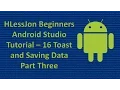 Beginners Android Studio Tutorial - 16 Toast and Saving Data Part Three