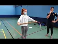 Demonstration of the shoulder flexibility test