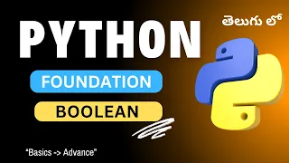 13 Boolean in Python Python Tutorial in Telugu
