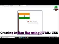 Creating Indian flag using HTML and CSS Creating Indian flag Cse student status