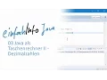 03 Java als Taschenrechner II - Dezimalzahlen