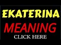 What does the name EKATERINA mean EKATERINA meaning in english Meaning of name EKATERINA