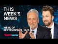 Download Lagu Jon on Kimmel’s Return as Trump Attacks Free Speech \u0026 Klepper on Tylenol \u0026 Comey | The Daily Show