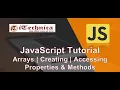 14 JavaScript Tutorials Arrays Objects vs Arrays Properties Methods