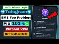How To Fix Telegram SMS Fee Problem 2026 Fix Telegram Code SMS Problem Telegram Login Problem