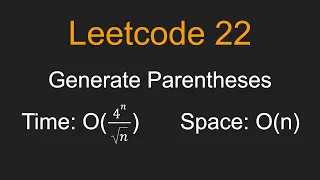 Generate Parentheses - Leetcode 22