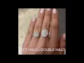Oval Rings Double Halo VS Single Halo