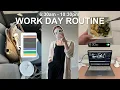 MY 9-5 WORK DAY ROUTINE how I stay consistent with healthy habits and routines