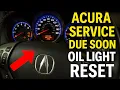 How to Reset Maintenance Oil Light - 2007 Acura TL