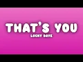 Lucky Daye - That's You (Lyrics)