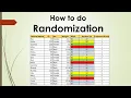 How to do randomisation in research studies