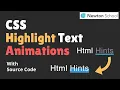 CSS Highlight Text Animations With Source Code Project For Beginners
