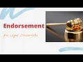 Endorsement for Legal Document CSEC EDPM