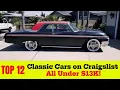 Top 12 Classic Cars for Sale by Owner on Craigslist - All Under 13K