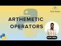 13 Arithmetic Operators Python Operators Python for All For Complete Beginners