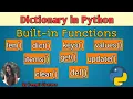 Built-in Functions of Dictionary in Python Python Tutorial for Beginners Class XI CS IP