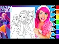 Coloring K-Pop Demon Hunters HUNTRIX Girls Coloring Page Ohuhu Art Markers