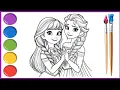 Coloring Frozen Elsa and Anna Coloring Pages Frozen 2 Coloring Page For Kids