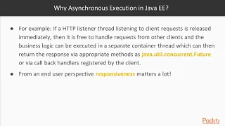 Java EE 8 High Performance Options for Asynchronous Execution packtpub com