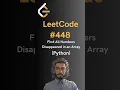 LeetCode Find All Numbers Disappeared in an Array - Python