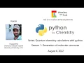 Quantum chemistry calculations with python S1 - Molecular input for DFT calculations with RDkit