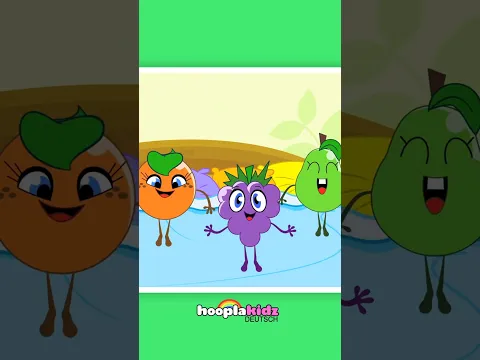 Fünf süße Früchte – Kinderlieder 🍎🍑🍇 #shorts #nurseryrhymes #hooplakidzdeutsch