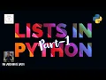 13 Lists in Python Part-1 Python Tutorial Study Material By Arihant Jain
