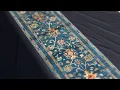 10ft Navy Sultanabadi Runner Rug - Hand-Knotted Afghan Wool Runner