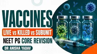 Vaccines: Live vs Killed vs Subunit | NEET PG Core Revision (24/24) | Microbiology