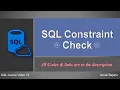 10 SQL Check Constraint in MySQL