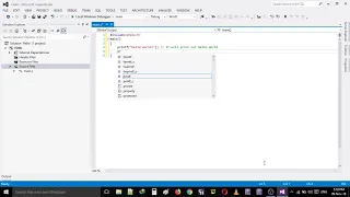 First c program in visual studio Hello World in c where to write c program in windows