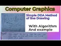 Simple DDA Method of line Drawing Algorithm with Example