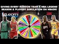 Wheel Drafts a Random NBA Legend to EVERY NBA Team Season PLAYOFF Simulation on NBA2K20