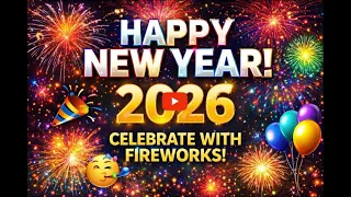 HAPPY NEW YEAR 2026 Beautiful Fireworks Animation Python Pygame Project