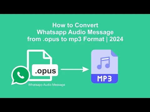 Download MP3 How to Convert OPUS to MP3 File Format  2024