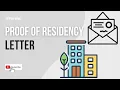 Proof of Residency Letter affidavit of residence - Explained